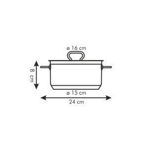 Кастрюля HOME PROFI с крышкой d 16 см 1,5л Кастрюля HOME PROFI с крышкой d 16 см 1,5л