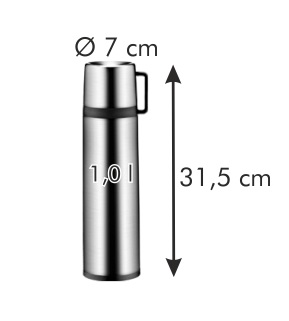 Термос с кружкой CONSTANT 1,0 л, нержавеющая сталь Термос с кружкой CONSTANT 1,0 л, нержавеющая сталь