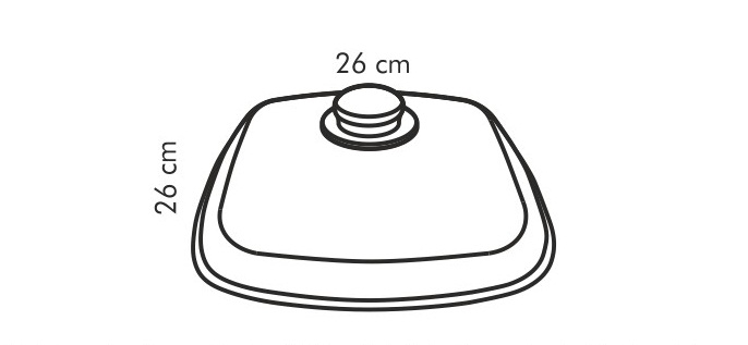 Стеклянная крышка UNICOVER, 26 x 26 см, Стеклянная крышка UNICOVER, 26 x 26 см,