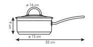 Ковш VISION d 16 см с крышкой, 1,5 л