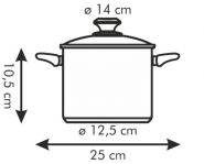 Кастрюля высокая PRESTO с крышкой, d 14 см, 1,5 л
