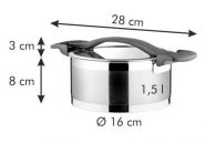 Кастрюля ULTIMA с крышкой d 16 см, 1,5 л