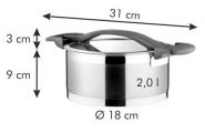Кастрюля ULTIMA с крышкой d 18 см, 2,0 л